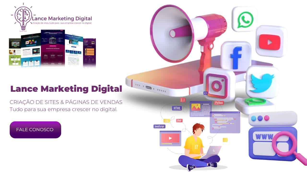 Lance marketing digital criação de sites e páginas de vendas tudo para sua empresa crescer no digital.